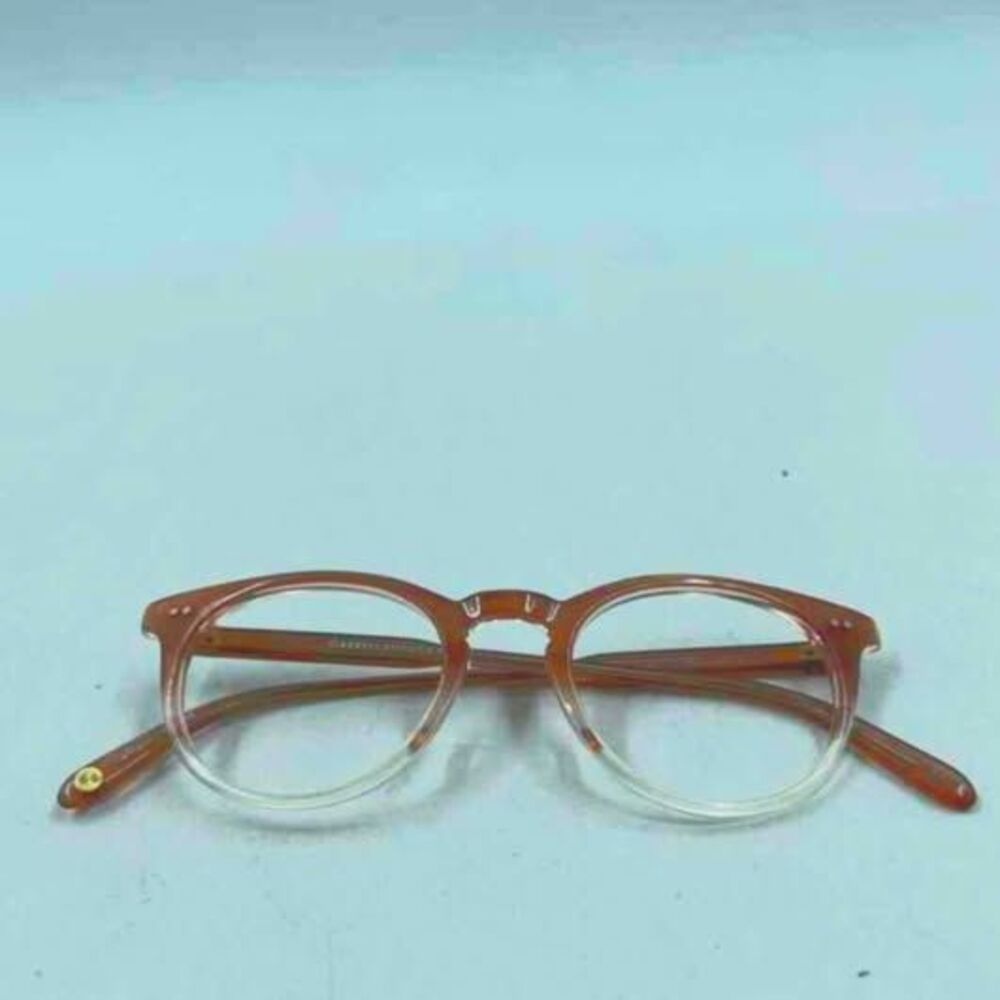 $400 GARRETT LEIGHT ROSÉ EYEGLASSES RF Kinney Rosé Fade LA Brand Round w Keyhole